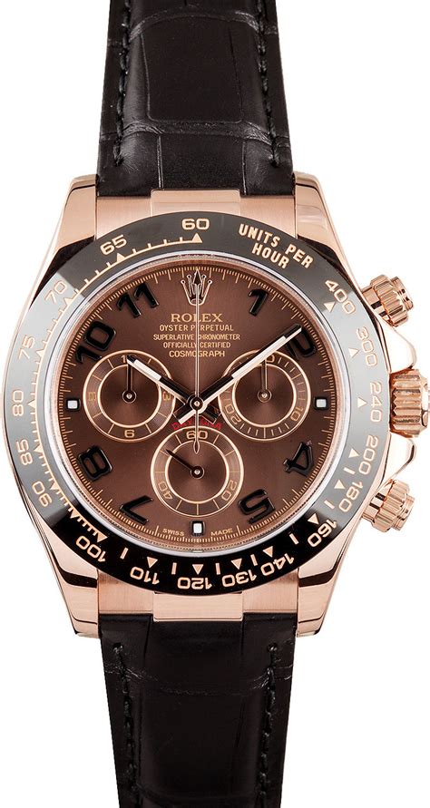 rolex daytona rose gold leather strap